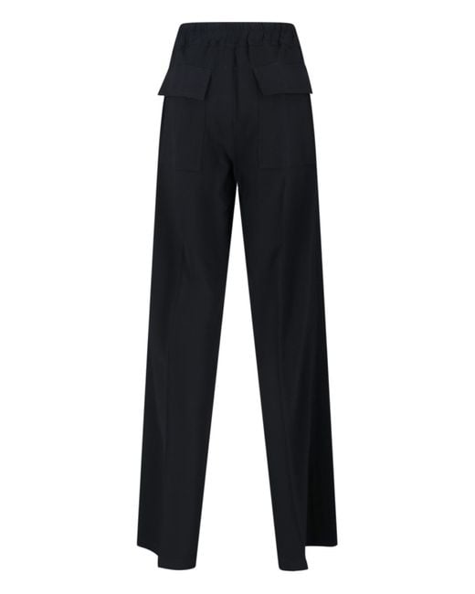 Rick Owens Black Drawstring Trousers