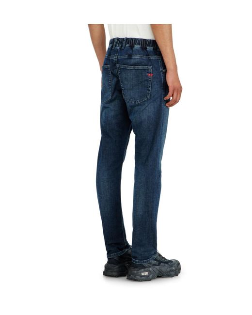 DIESEL Blue 2032 D-Krooley-Bw Joggjeans Straight-Leg Jeans for men