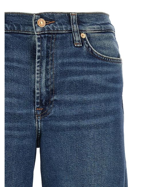 7 For All Mankind Blue Patch Pocket Jeans