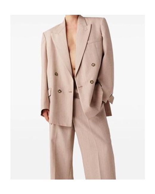 Stella McCartney Pink Oversized Double-Breasted Blazer