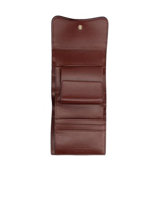 Stella McCartney Brown Padlock Flap Wallet