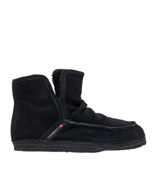 DIESEL Black D-Lukas Ankle Boots for men