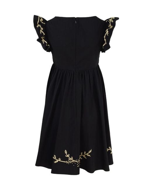 RED Valentino Black Square Neck Dress