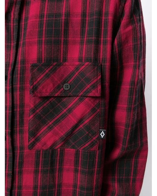 Marcelo Burlon Red Check Print Shirt for men