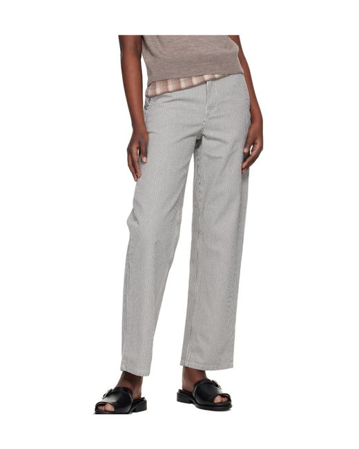 Carhartt Gray Casual Pants With Belt Loops