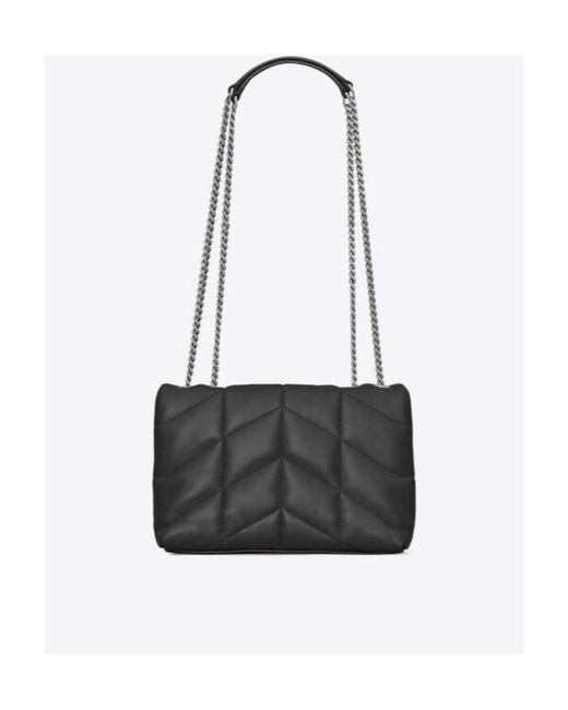 Saint Laurent Black Puffer Toy Small Shoulder Bag
