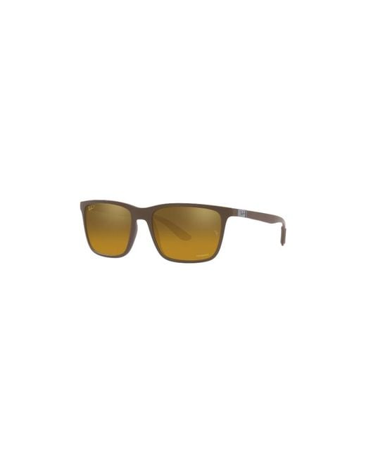 Ray-Ban Yellow Rectangular Frame Sunglasses for men