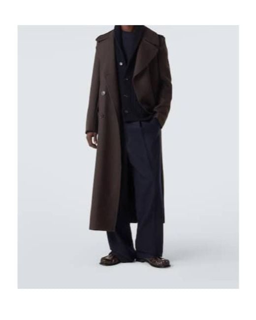 Allude Blue Ribbed-Knit Wool And Cashmere Cardigan for men