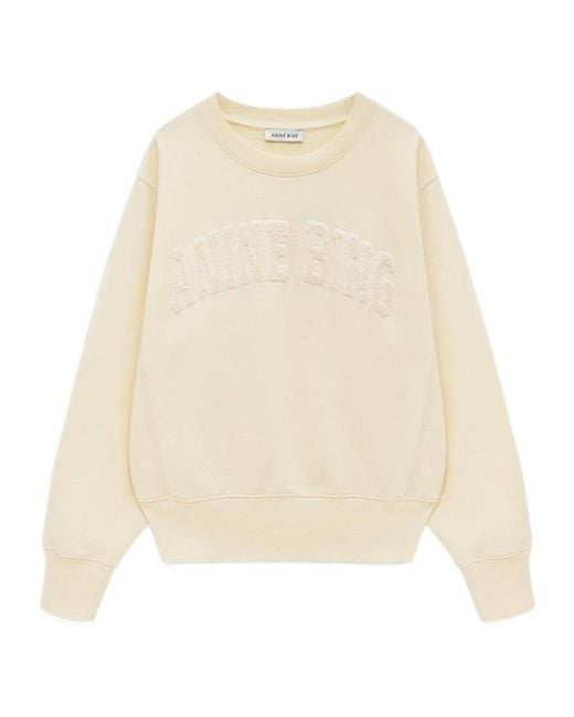 Anine Bing Natural Crew Neck Sweatshirt