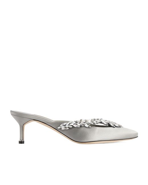 Balenciaga White Manolo Blahnik Mule