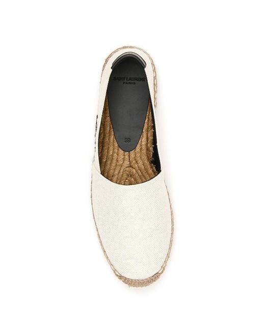 Saint Laurent Black Logo Embroidered Slip-On Espadrilles