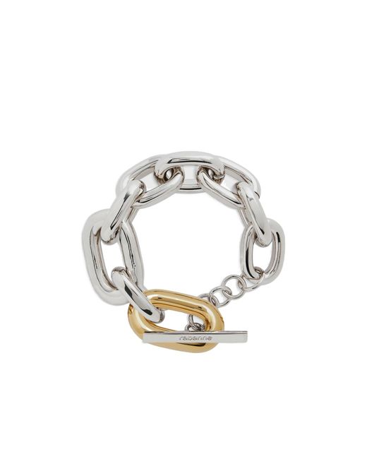 Rabanne Metallic Xl Link Bi-Color Bracelet