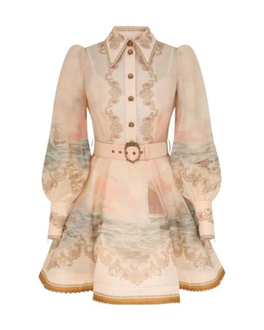 Zimmermann Natural Rebellion Marine Mini Dress