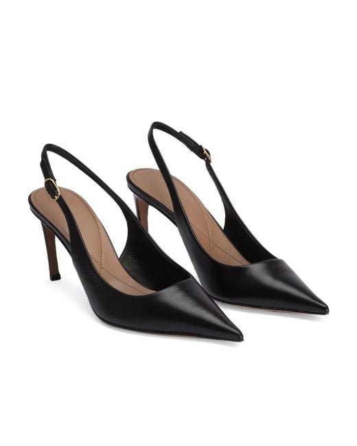 Dolce & Gabbana Black Pointed Toe Slingback Pumps