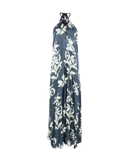 Forte Forte Floral-Print Maxi Dress in Blue | Lyst