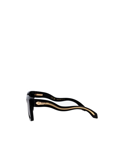 Roberto Cavalli Black Square-Frame Sunglasses