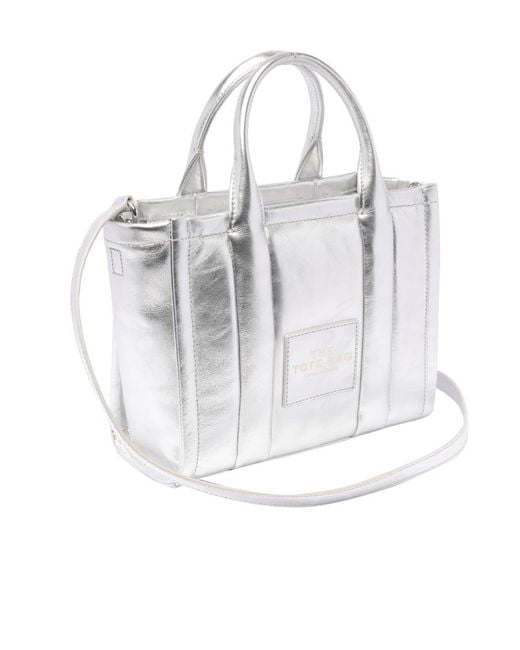 Marc Jacobs Gray The Metallic Small Tote Bag