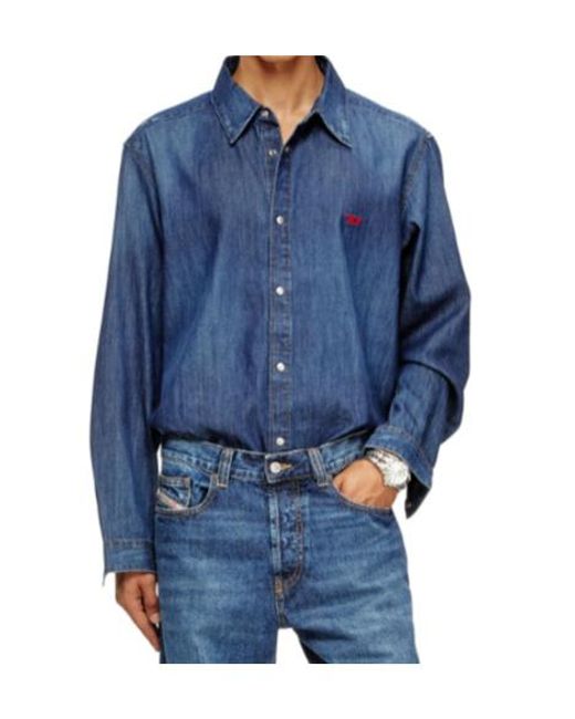 DIESEL Blue D-Simply Denim Shirt for men
