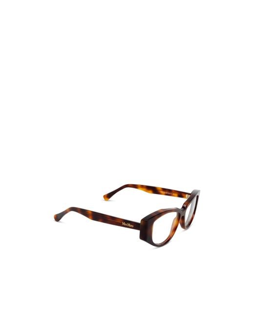 Max Mara White Irregular Frame Glasses