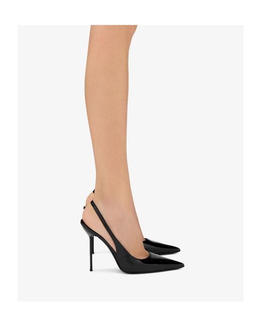 Paris Texas Black Lidia Slingback Pumps