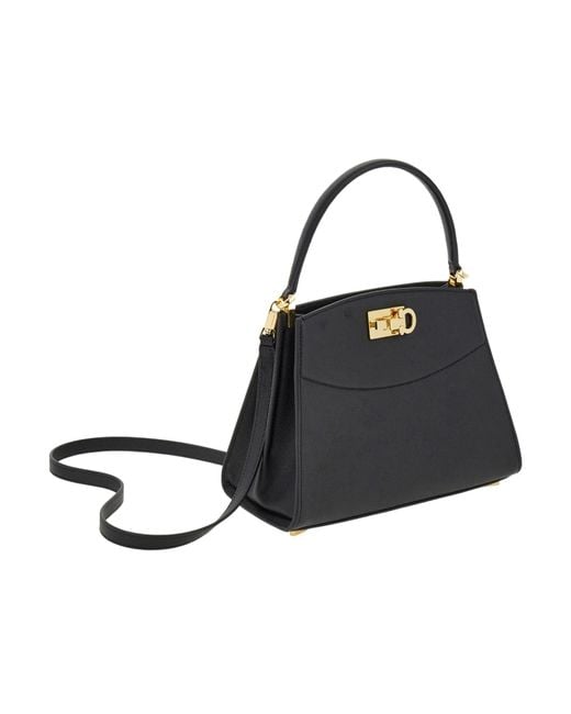 Ferragamo Black Ferragamo The New Studio Box Tote Bag
