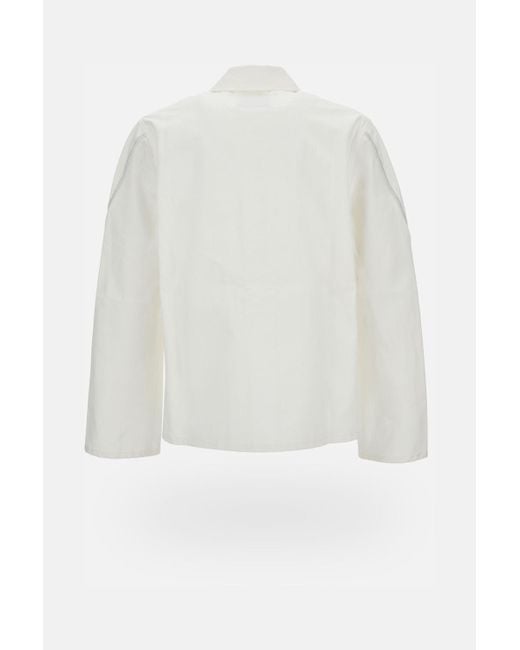 Givenchy White Embroidered Couture Seam Jacket for men