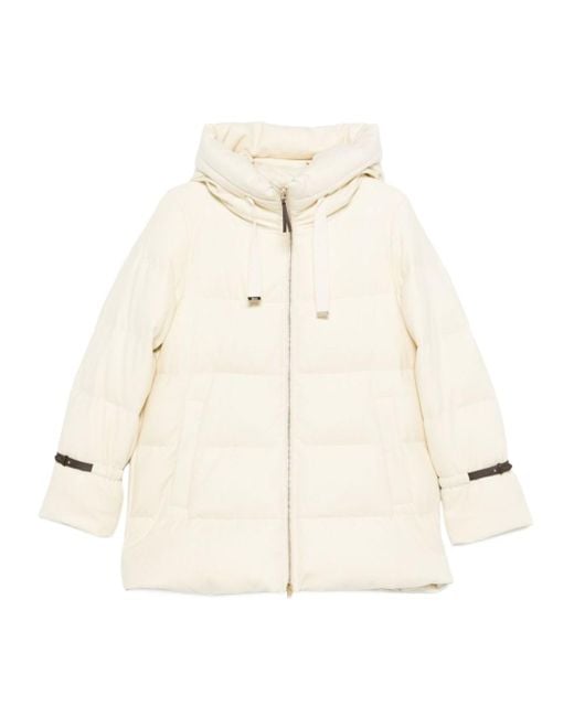 Herno Natural Puffer Jacket With Quilted Design