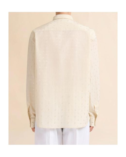 Marni Natural Geometric Jacquard Motif Oversized Shirt for men