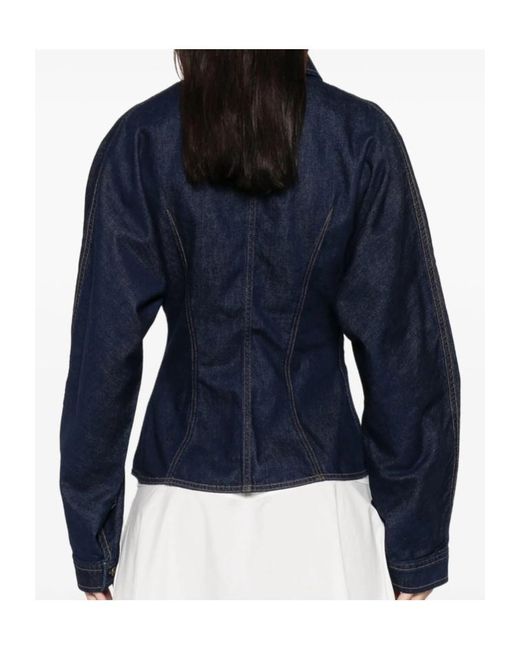 Agolde Blue Button Fastening Shirt With Point Collar