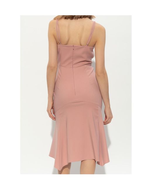 DSquared² Pink Corset Style Midi Strappy Dress