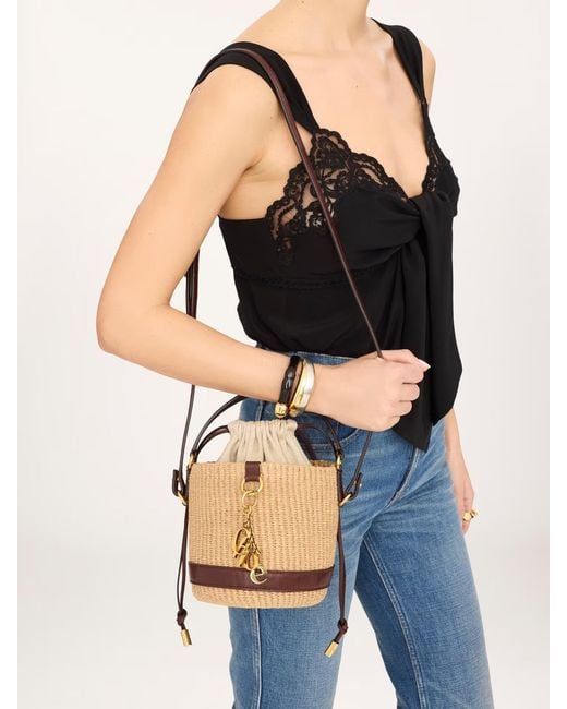 Chloé White Chloé Charms Basket Bag