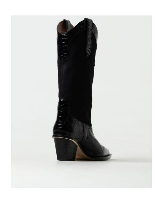 Paris Texas Black Rosario 60Mm Panelled Boots