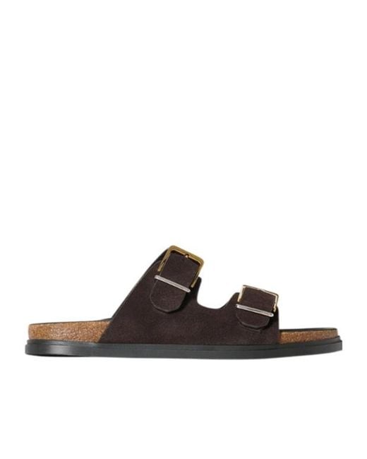 The Row Brown Buckle-Fastening Sandals