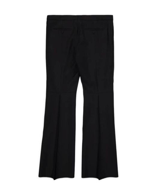 McQueen Black Straight-Leg Tailored Trousers for men