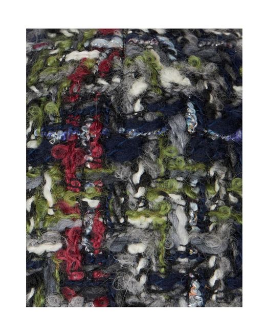 Etro White Bouclé Baseball Cap