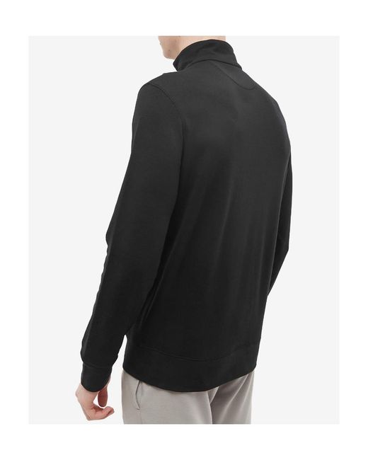 Ralph Lauren Black Logo Patch Half-Zip Pullover for men