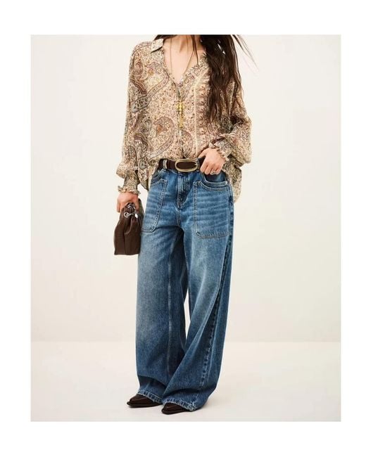 Ba&sh Natural Button-Down Shirt