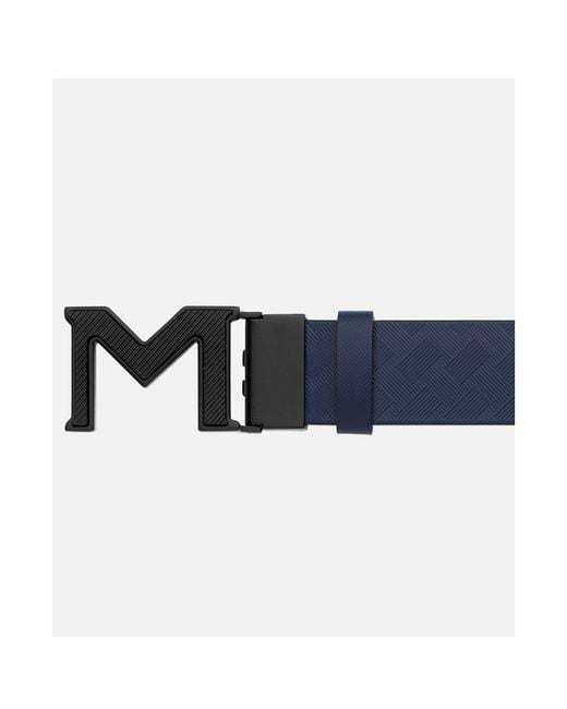Montblanc Blue M Buckle Extreme 3.0 Reversible Belt for men