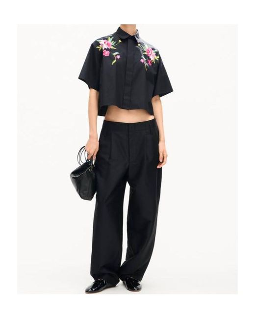 KENZO Black Tailored Pleated Loose Pants
