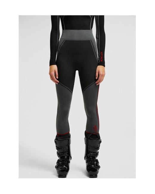 Moncler Black Grenoble Stretch-Knit Ski Pants