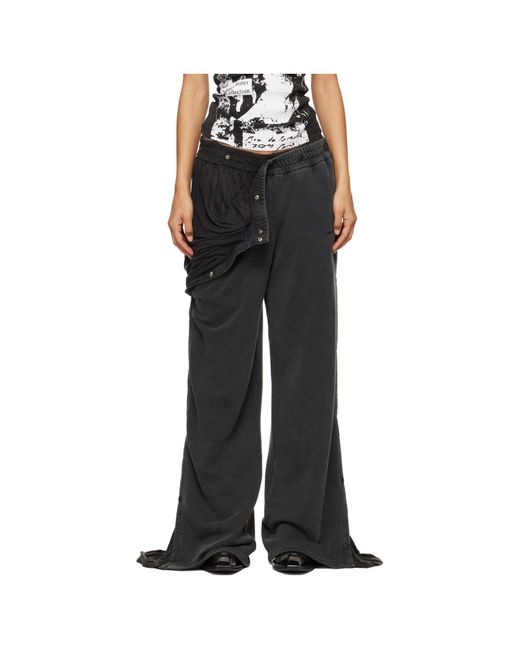 Y. Project Black Layered Track Pants