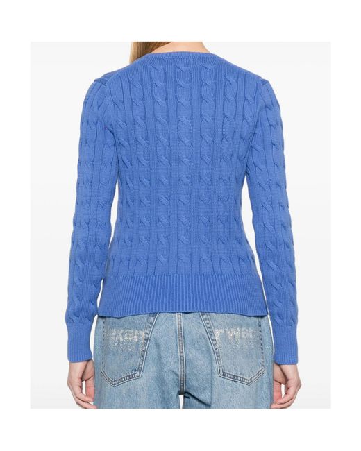 Polo Ralph Lauren Blue Cable-Knit Cardigan