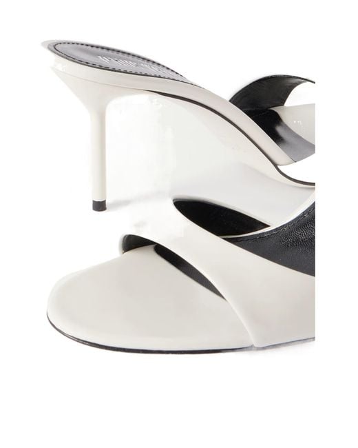 Paris Texas Natural Patent-Leather Mules
