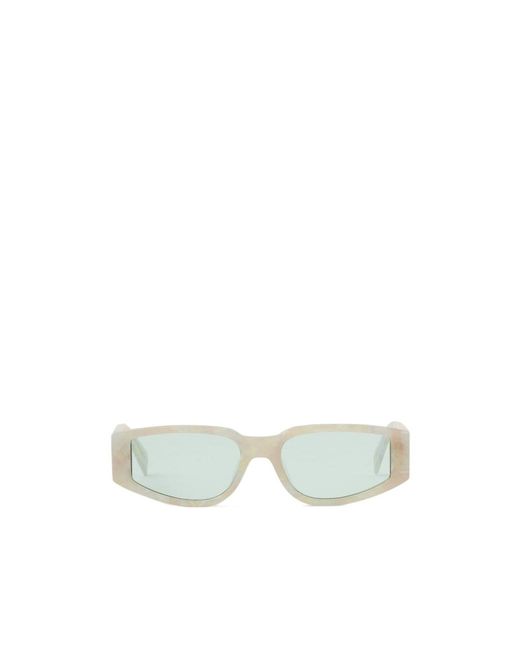 Paura White Vegas Rectangle-Frame Sunglasses for men