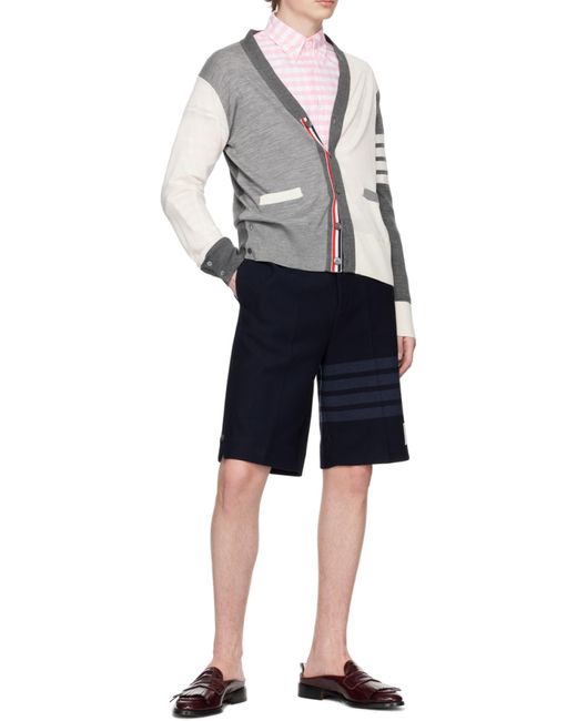 Thom Browne Pink Rwb-Stripe Gingham Shirt for men