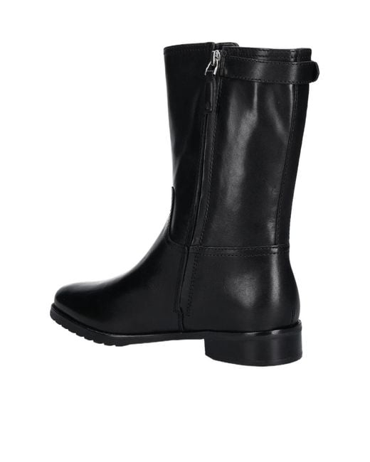 Ralph Lauren Black Chunky Heeled Ankle Boots