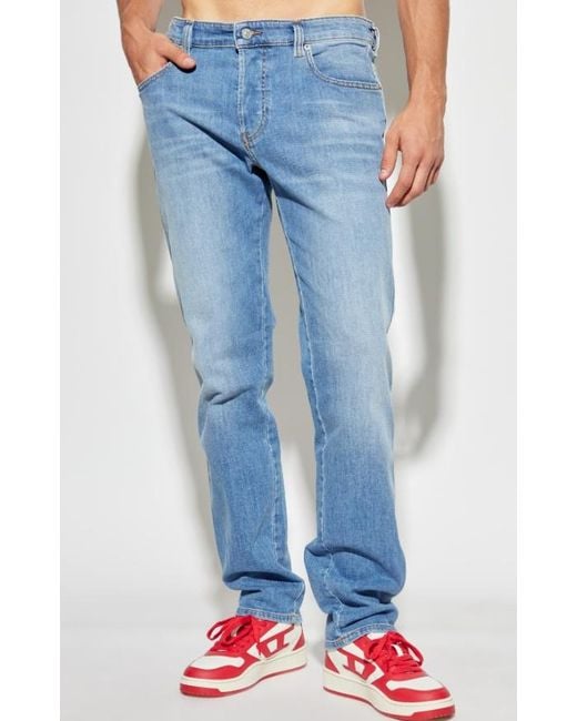 DIESEL Blue D-Vyl Logo-Patch Jeans for men