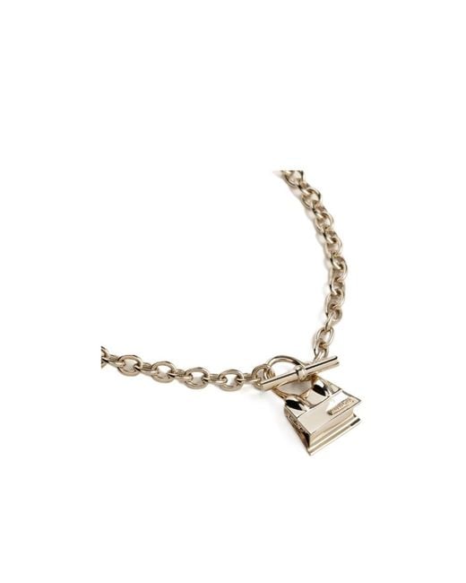 Jacquemus Metallic Le Collier Chiquito Barre Chain-Linked Necklace