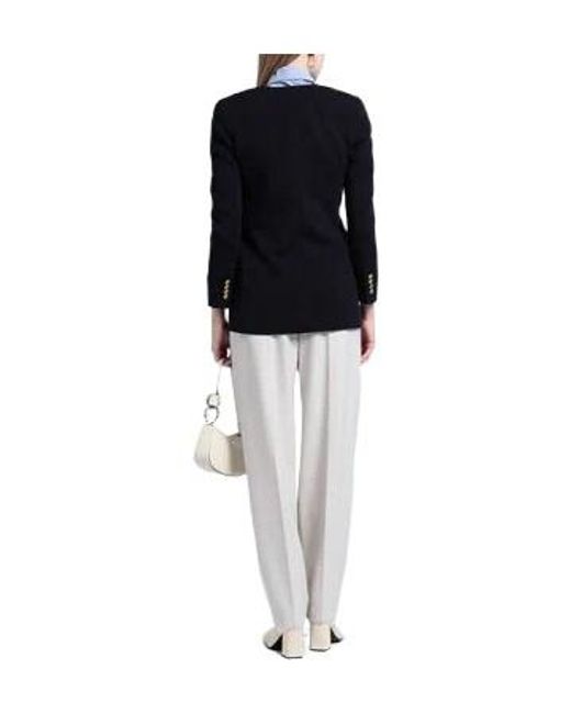 Saint Laurent Black Solid-Color Lapel Suit Jacket