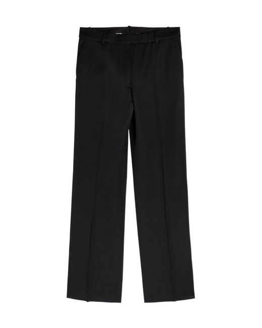 Acne Black Wool Gabardine Trousers